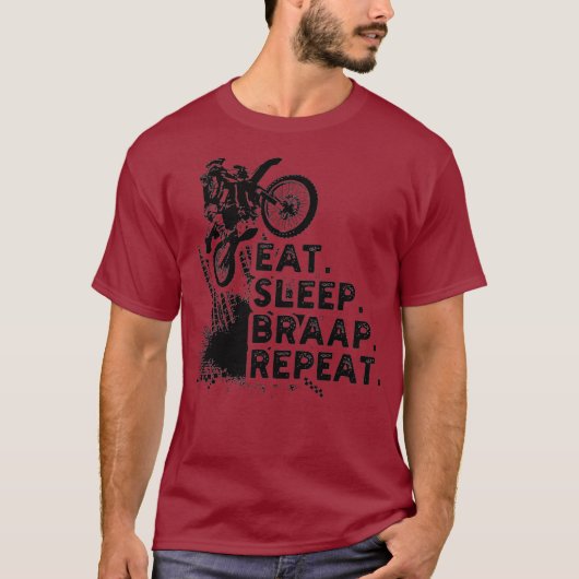 ス食べリープブラップリピおもしろいートダートバイクギフト Tシャツ (正面)