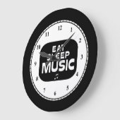 ス食べリープ音楽 ラージ壁時計 (傾斜)