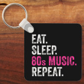 ス食べリープ80s音楽リピート キーホルダー (正面)