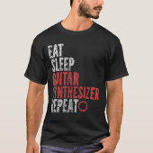 ス食べリープ・ギター・シンセサイザー・リピート Tシャツ (正面)