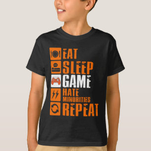 ス食べリープ・ゲーム・ヘイト・マイノリティーズ・リピート Tシャツ