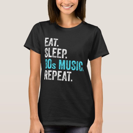 ス食べリー80s音楽リピート tシャツ (正面)