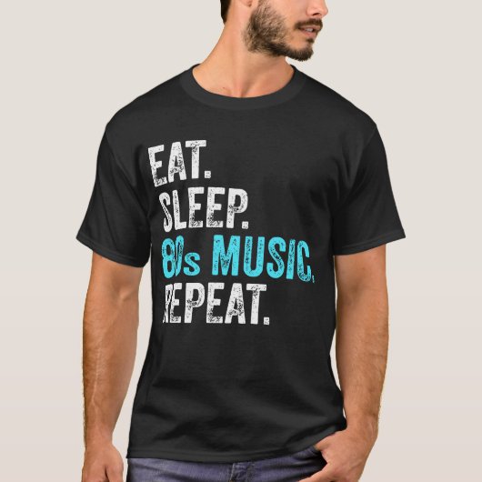 ス食べリー80s音楽リピート tシャツ (正面)