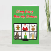 ズおもしろいームクリスマスカロルプンサンタイエス シーズンカード (正面)