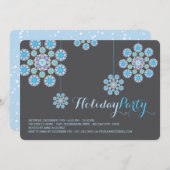 ズつるクリスマスオーナメントホリデーパーティー招待状 招待状 (正面/裏面)