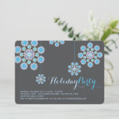 ズつるクリスマスオーナメントホリデーパーティー招待状 招待状 (スタンド正面)