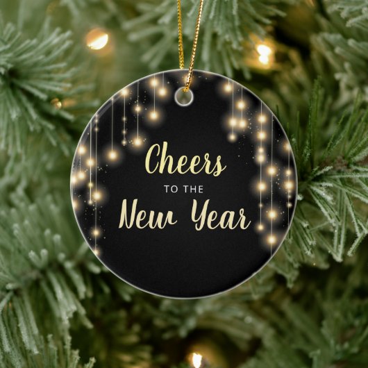 ズぶら下がったライツニューイヤーズイブ セラミックオーナメント (ツリー)