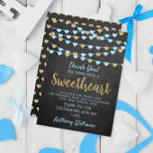 ズぶら下がったラブハートリトルスウィートアート誕生日 サンキューカード