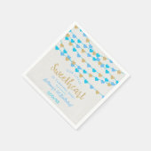 ズぶら下がったラブハートリトルスウィートアート誕生日 スタンダードカクテルナプキン (角)