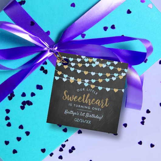 ズぶら下がったラブハートリトルスウィートアート誕生日 フェイバータグ