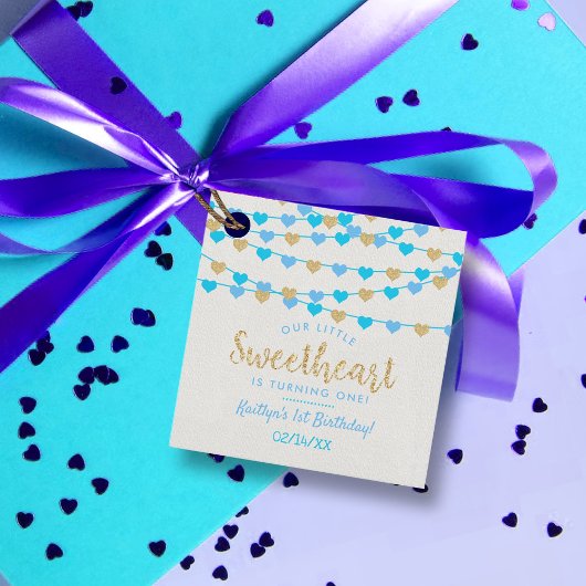 ズぶら下がったラブハートリトルスウィートアート誕生日 フェイバータグ