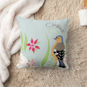 ズアオアトリのデザインのクッション クッション (ブランケット)