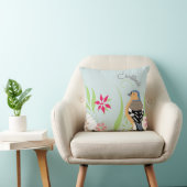 ズアオアトリのデザインのクッション クッション (椅子)