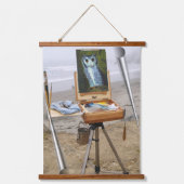 ズアット絵画フィッシュフックビーチ 吊り下げ型タペストリー (正面)