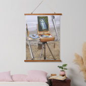 ズアット絵画フィッシュフックビーチ 吊り下げ型タペストリー (寝室)