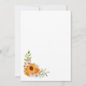 ズアフター結婚パーティーひまわりバラ披露宴 招待状 (裏面)