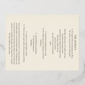 ズアンジェラス結婚祈りの言葉ベトロタールヴァージンメアリー 箔招待状ポストカード (裏面)