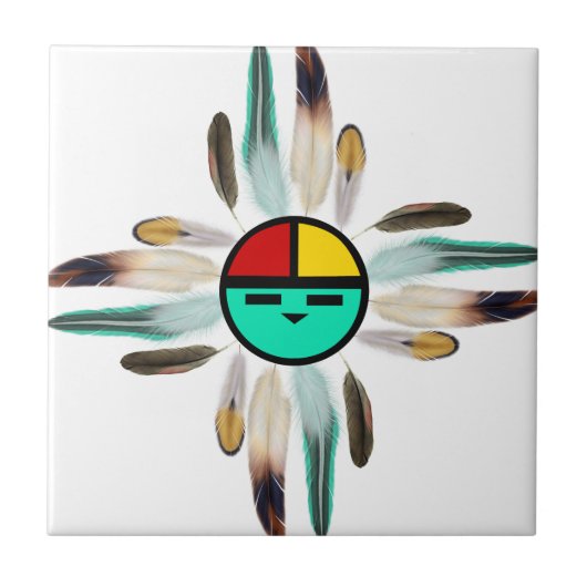 ズィアサンゴッドと羽 タイル (正面)