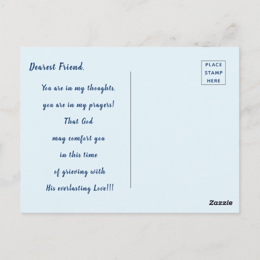 ズイエロインスパイアフラワーメドーヒルレイク悔やみや弔慰 ポストカード (裏面)