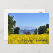 ズイエロインスパイアフラワーメドーヒルレイク悔やみや弔慰 ポストカード (正面/裏面)