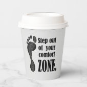 ズインスパイアブモダン・ブラック&グレー紙カップ 紙コップ (正面)