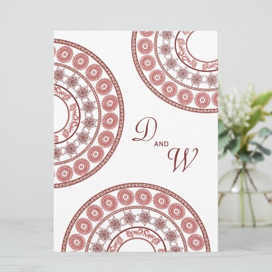 ズインディアン結婚ヘンナメンディイエローデシ招待状 招待状 (スタンド正面)