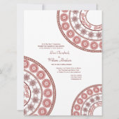 ズインディアン結婚ヘンナメンディイエローデシ招待状 招待状 (裏面)