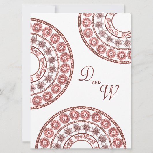 ズインディアン結婚ヘンナメンディイエローデシ招待状 招待状 (正面)