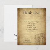 ズイン結婚ローマフラットサンキューカード 招待状 (正面/裏面)