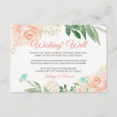 ズウィング結婚ウェル赤面ピーチシックフローラ エンクロージャーカード (正面)