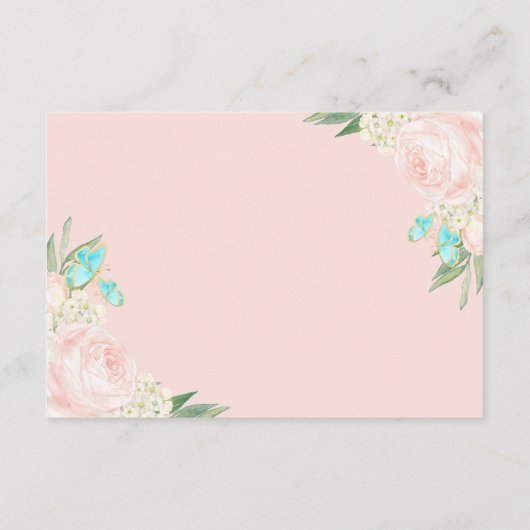 ズウィング結婚ウェル赤面ピーチシックフローラ エンクロージャーカード (裏面)