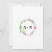 ズカク結婚チュスフィエスタリースパーティー招待状フローラ 招待状 (裏面)