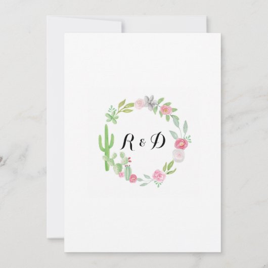 ズカク結婚チュスフィエスタリースパーティー招待状フローラ 招待状 (裏面)