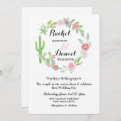 ズカク結婚チュスフィエスタリースパーティー招待状フローラ 招待状 (正面/裏面)