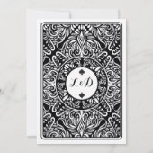 ズカードカ遊ップルズ婚約エースベガス招待状 招待状 (裏面)