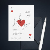 ズカ遊ードハートベガスカジノ結婚式招待状 セーブザデート