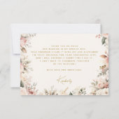 ズガウン結婚ドレスブライダルシャワーサンキューカード サンキューカード (裏面)