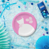 ズガウン結婚ピンク紙プレート ペーパープレート (パーティー)