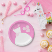 ズガウン結婚ピンク紙プレート ペーパープレート (パーティー)