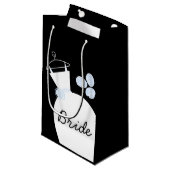 ズガウン結婚ブルーブライド抱き枕ブラック スモールペーパーバッグ (正面アングル)