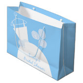 ズガウ結婚ンブルーブライダルシャワーラージ ラージペーパーバッグ (正面アングル)