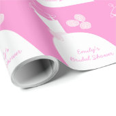 ズガ結婚ウンピンクブライダルシャワー ラッピングペーパー (ロールコーナー)