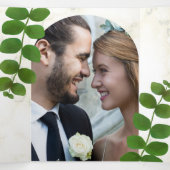 ズグリーン結婚シック招待状 三つ折りカード (内部中)