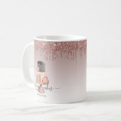 ズケーキ結婚グリッタードリップバラ金ゴールドベーカリー コーヒーマグカップ (正面左)
