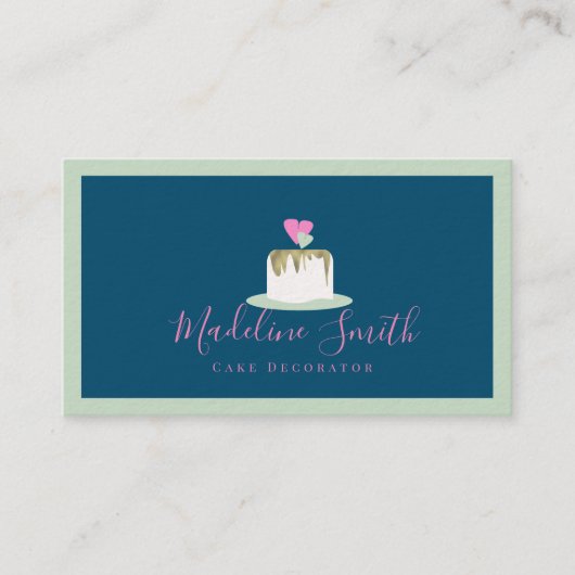 ズケーキ結婚ベーカリーデコレータ 名刺 (正面)