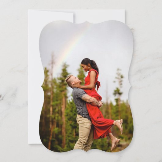 ズケ結婚ーク婚約 案内状 (正面)