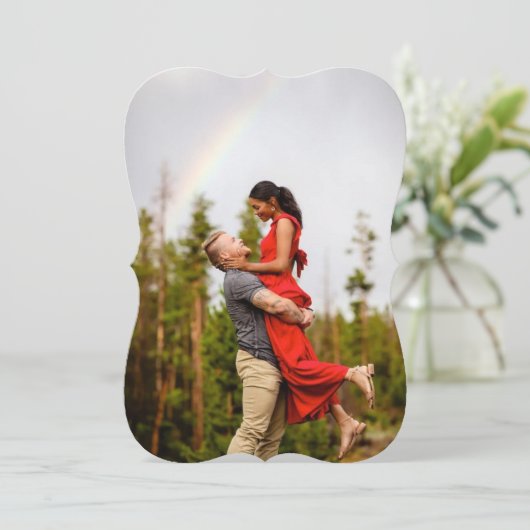 ズケ結婚ーク婚約 案内状 (スタンド正面)