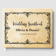 ズゲストブックハロウィン結婚ゴシックスタイル