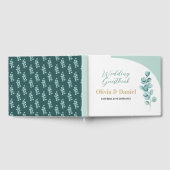 ズゲストブックユ結婚ーカリプトゥス離れミントグリーン ゲストブック (全面)