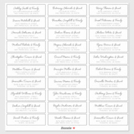 ズゲスト結婚ネームアドレスシンプルシッモダンク シール